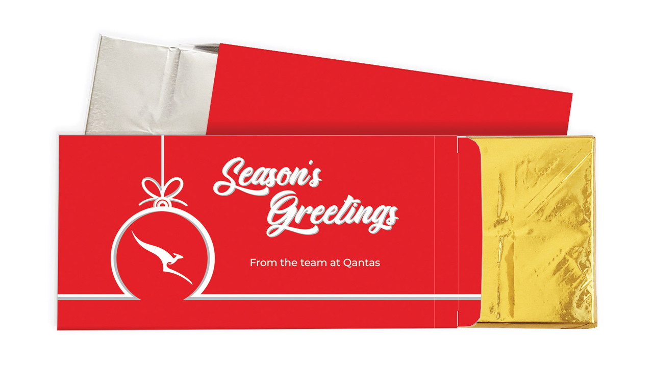 Bauble Outline Christmas Personalised Chocolate Bar In A Box