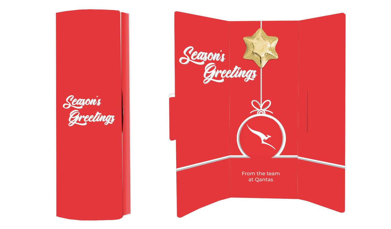 Bauble Outline Christmas Chocolate Greeting Card
