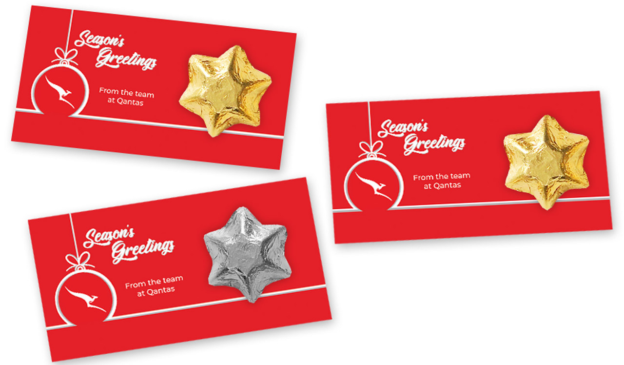 Bauble Outline Personalised Christmas Star Card
