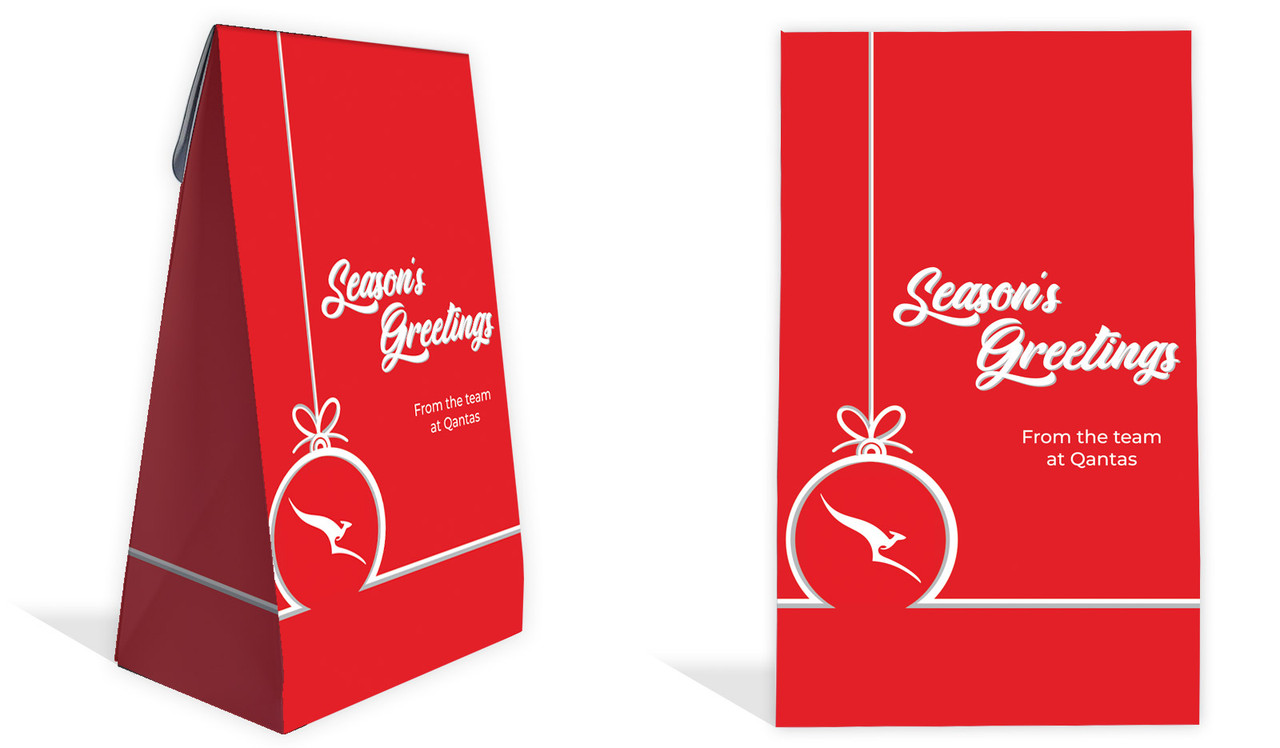 Bauble Outline Christmas Personalised Gusset Favour Bag