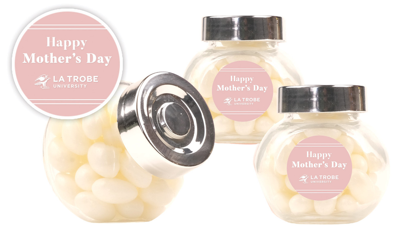 Simple Pink Mothers Day Personalised Mini Candy Jar