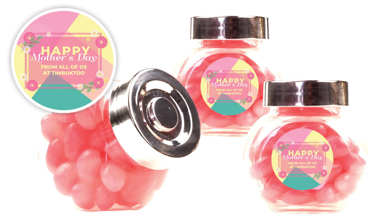 Bold Colours Mothers Day Personalised Mini Candy Jar