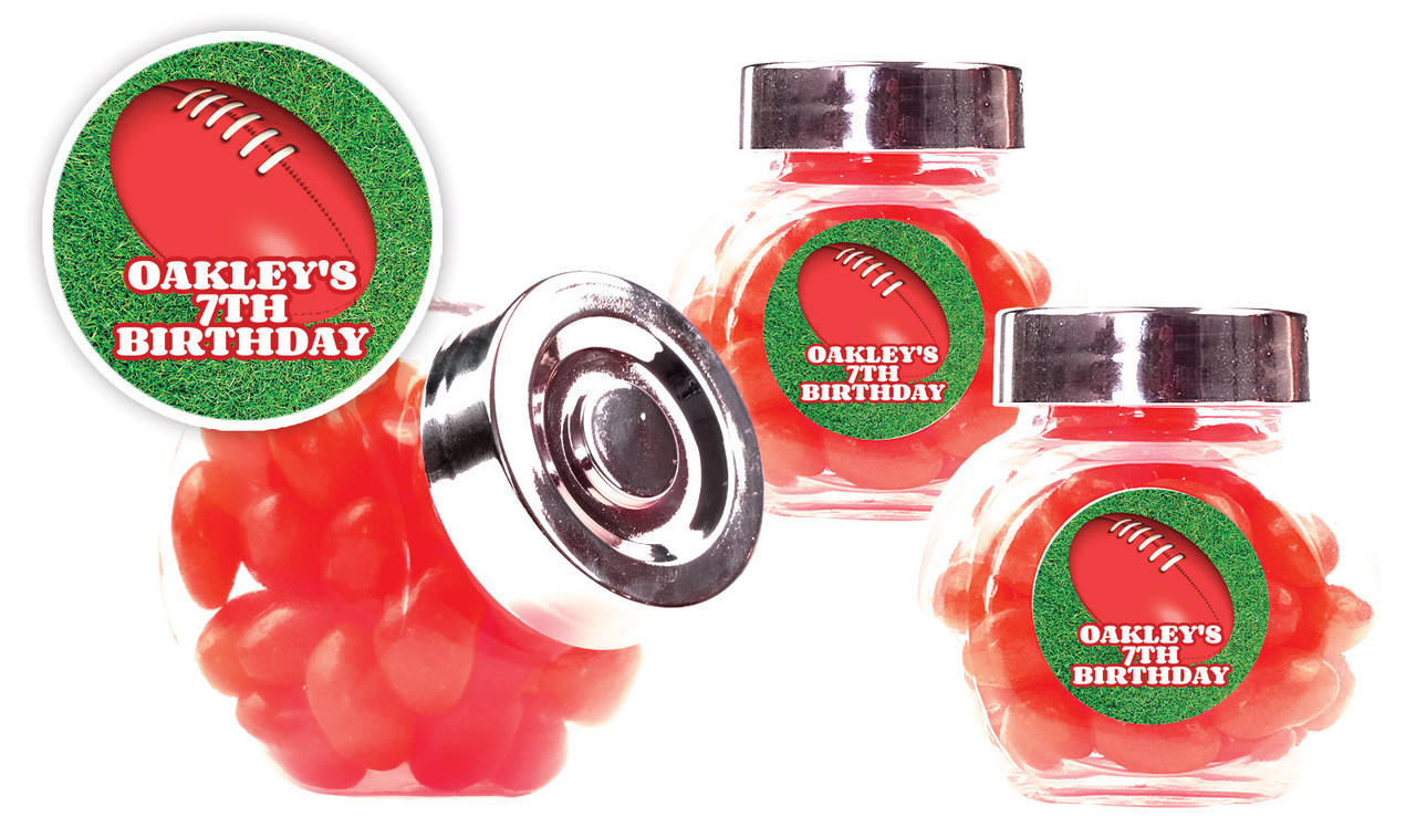 Aussie Rules Football Personalised Mini Candy Jar
