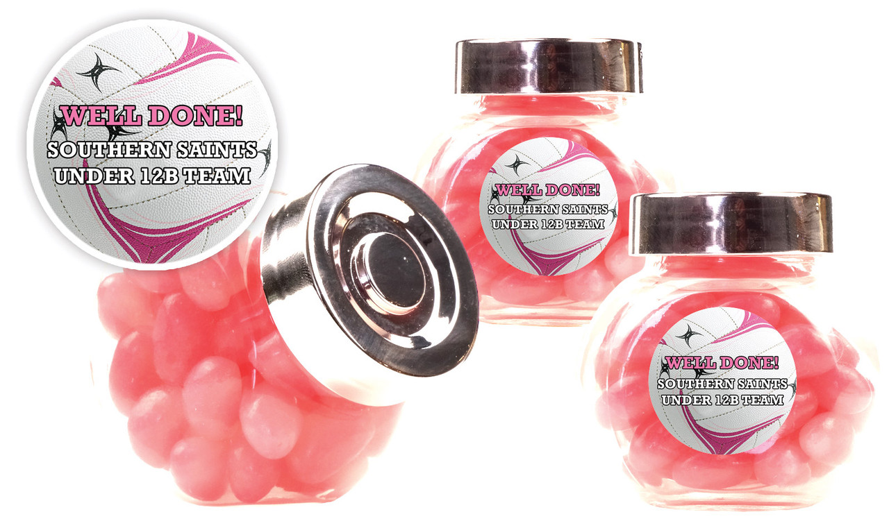 Netball Ball Personalised Mini Candy Jar