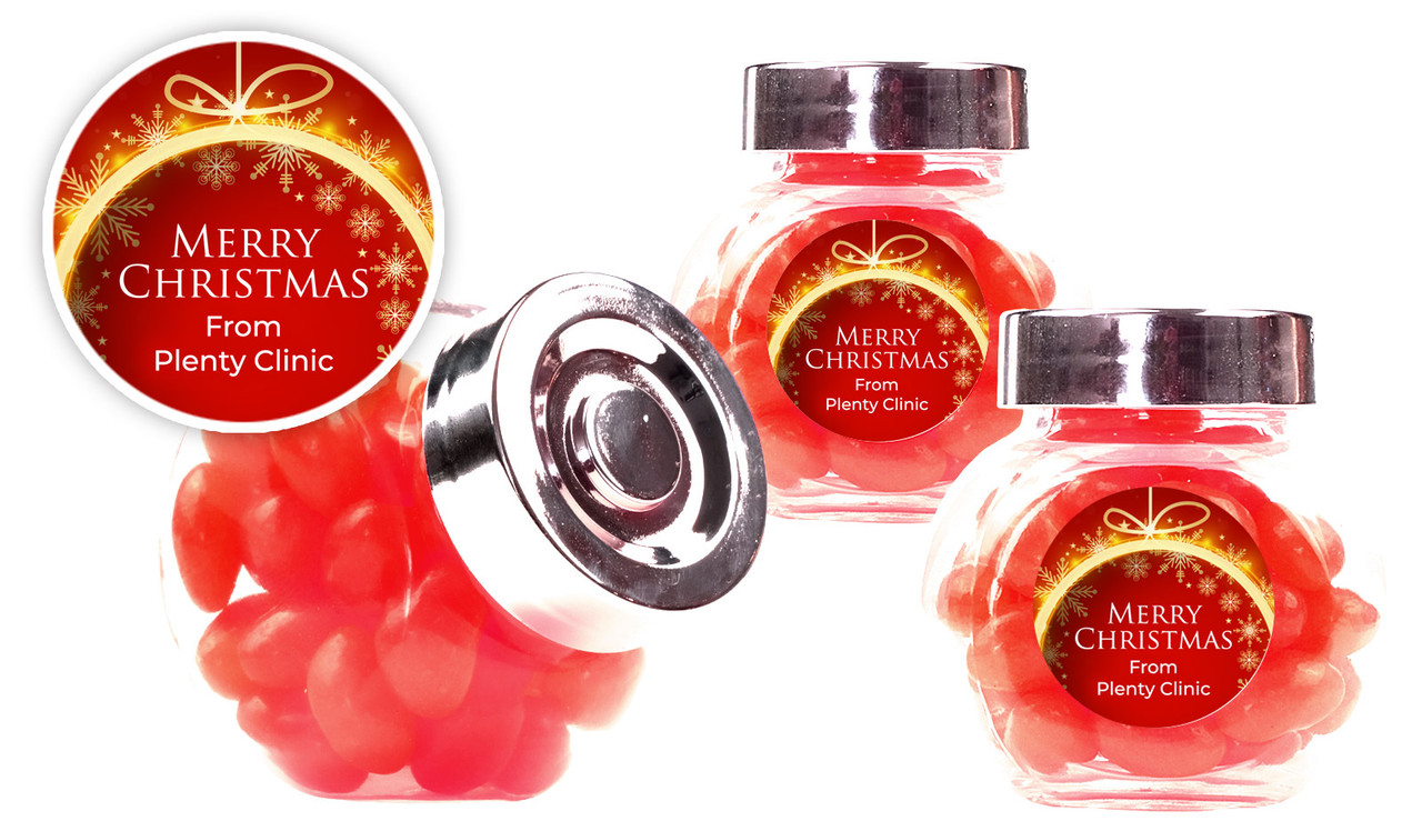 Glowing Bauble Christmas Personalised Mini Candy Jar