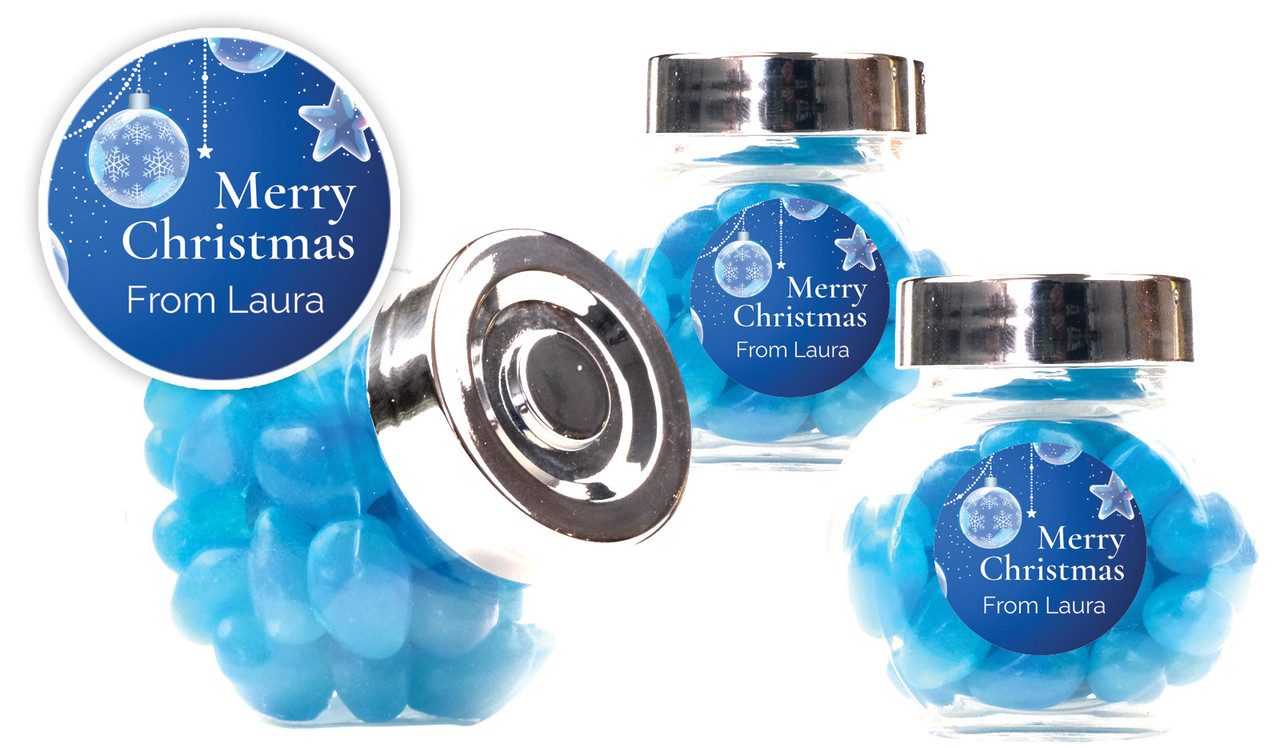 Crystal Baubles Christmas Personalised Mini Candy Jar