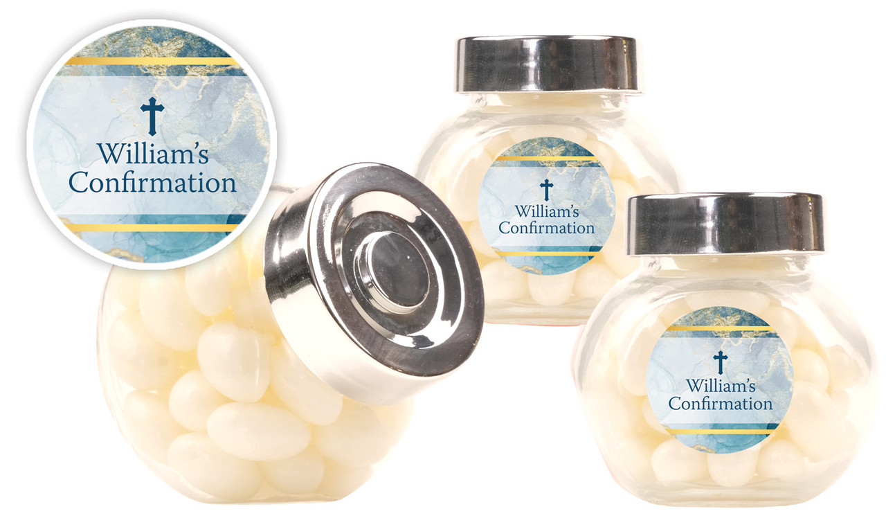 Abstract Background Confirmation Personalised Mini Candy Jar