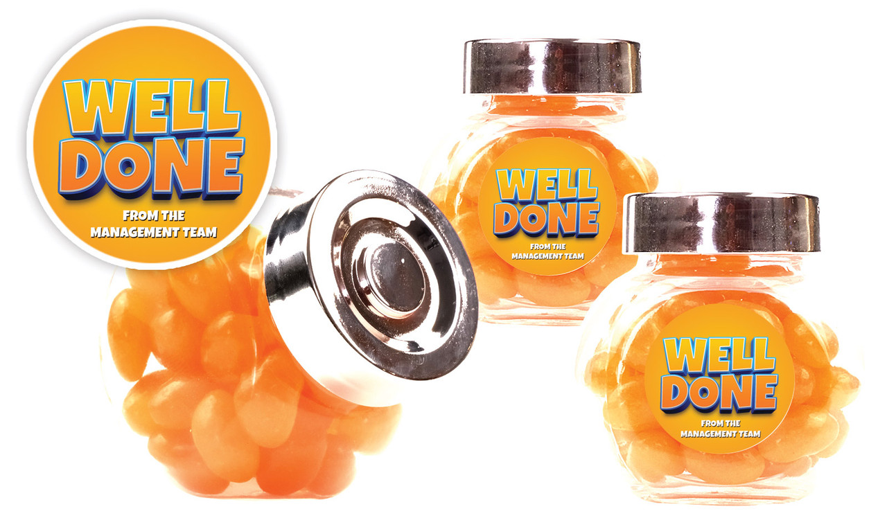 Big Orange Congratulations Personalised Mini Candy Jar