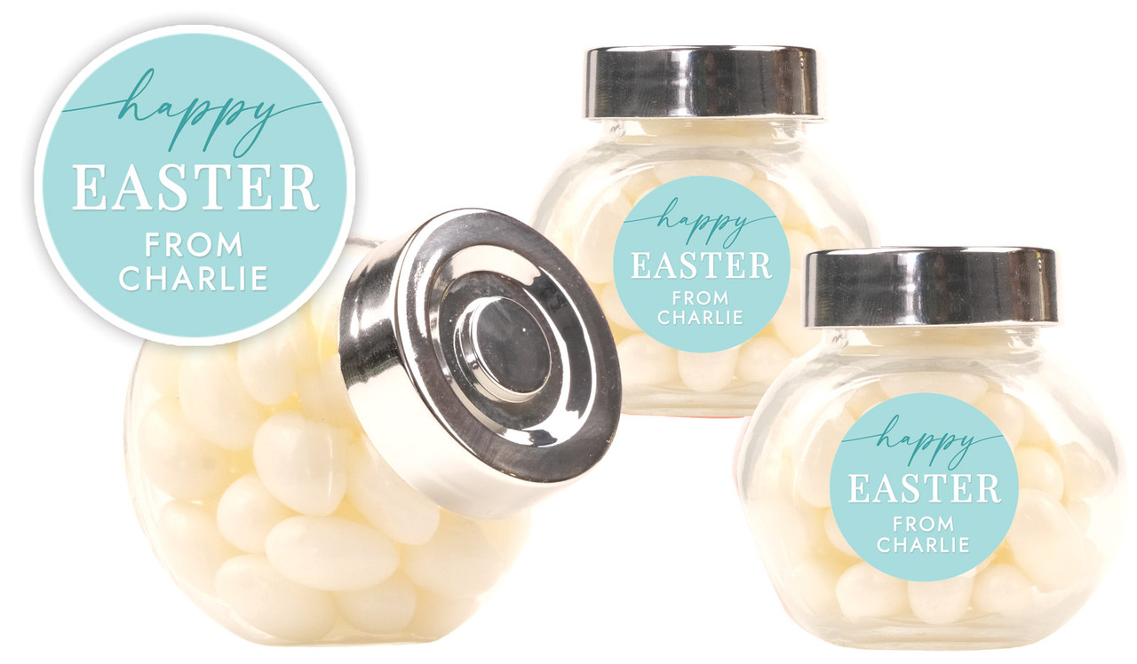 Beautiful Blue Easter Custom Mini Candy Jar