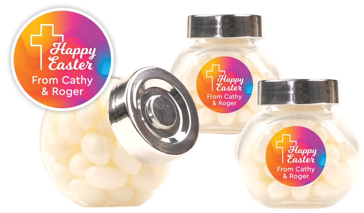 Radiant Religious Easter Custom Mini Candy Jar