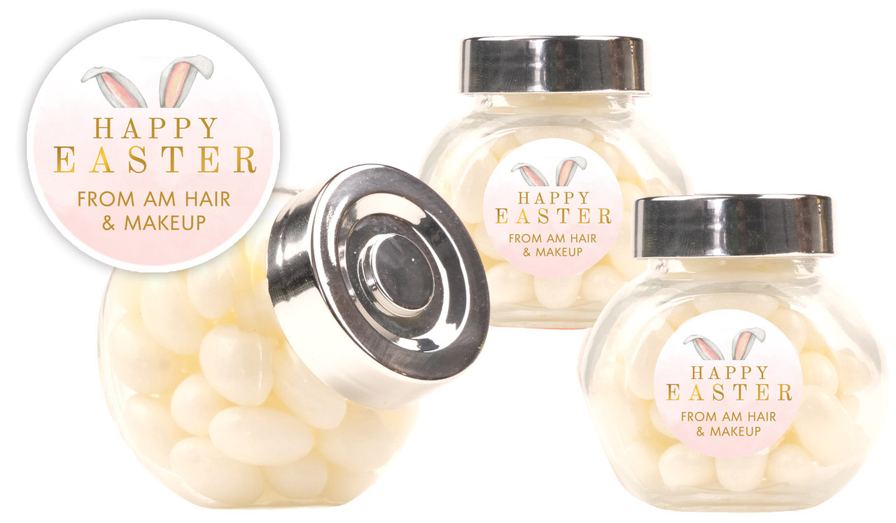Blush Bunny Ears Easter Custom Mini Candy Jar