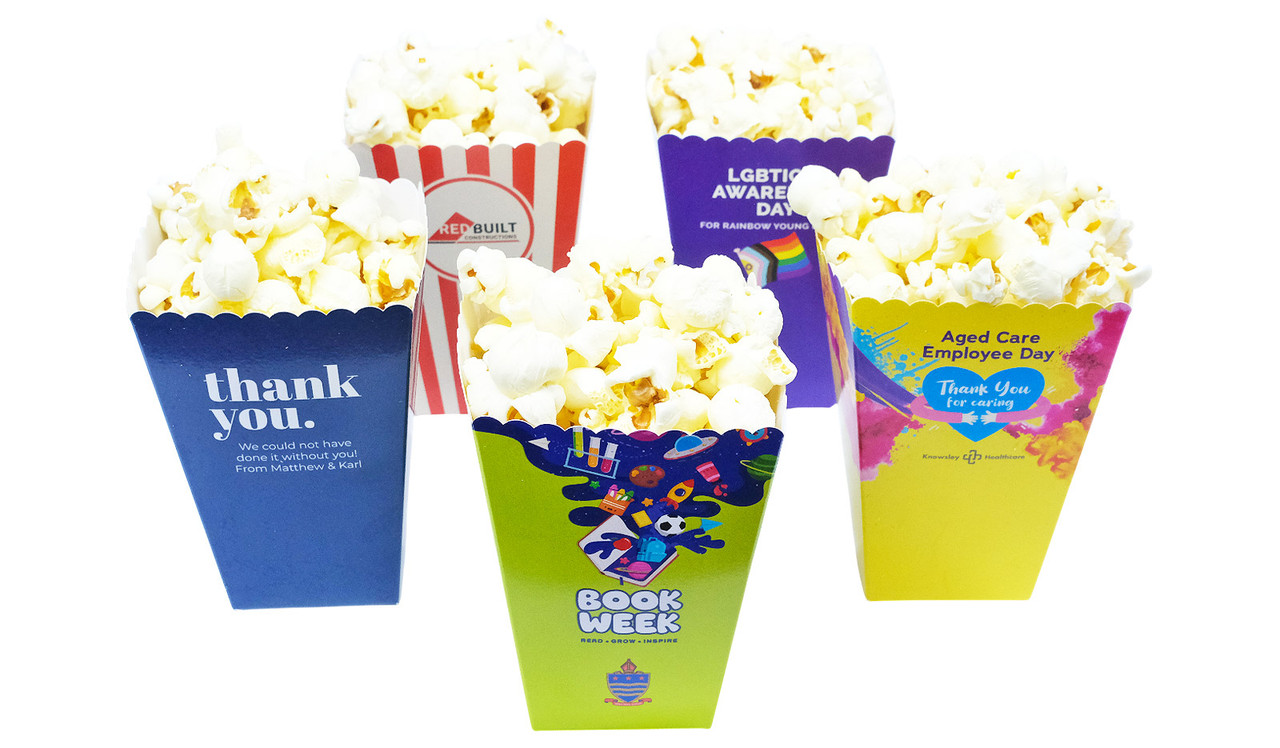 Custom popcorn box options