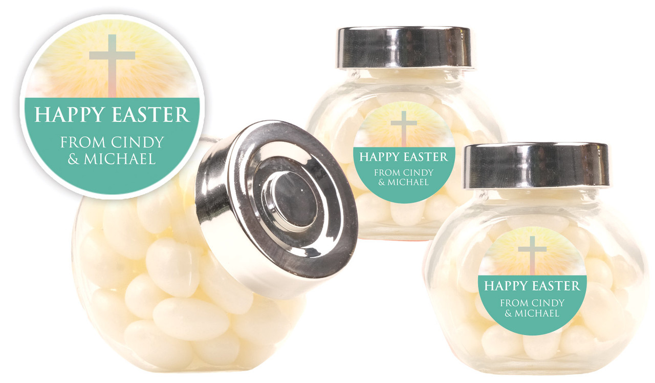 Heavenly Cross Easter Custom Mini Candy Jar
