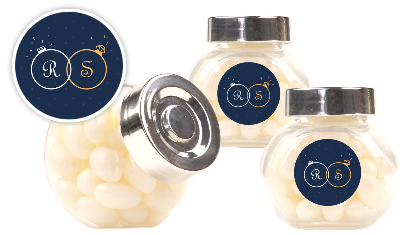Diamond Ring Engagement Personalised Mini Candy Jar