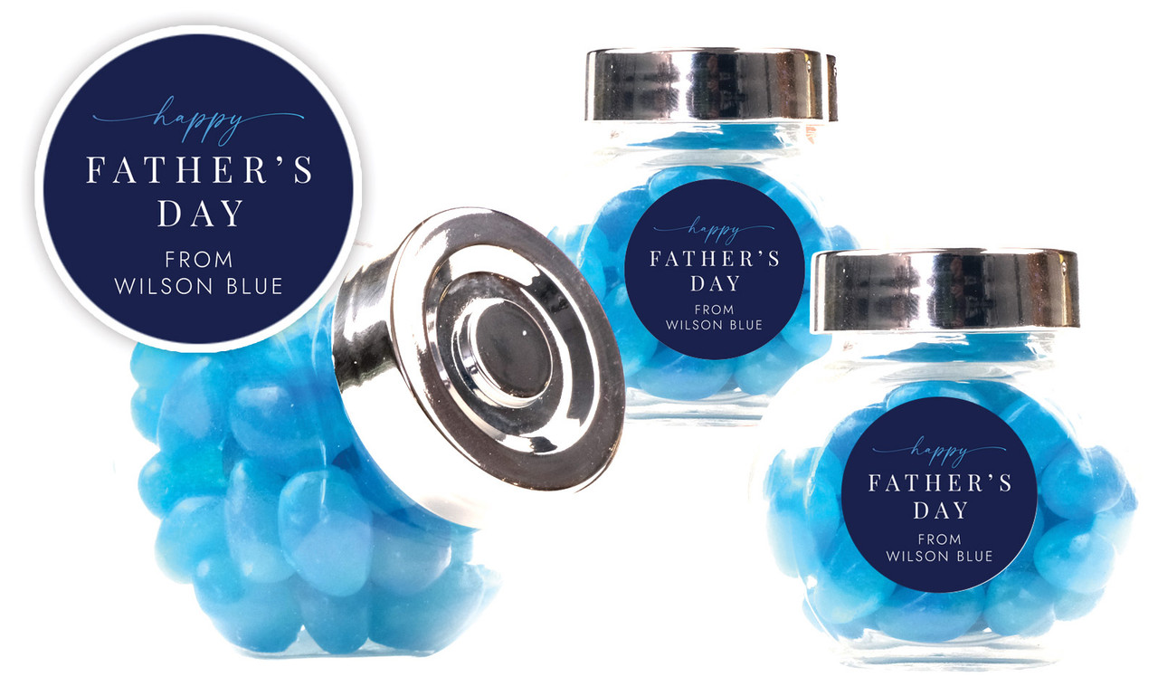 Navy Fathers Day Personalised Mini Candy Jar