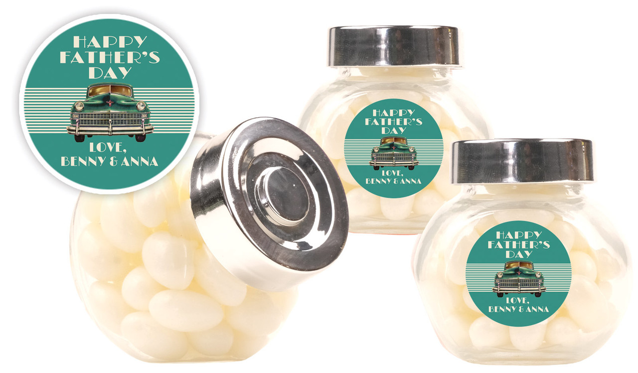 Old Cadillac Fathers Day Personalised Mini Candy Jar