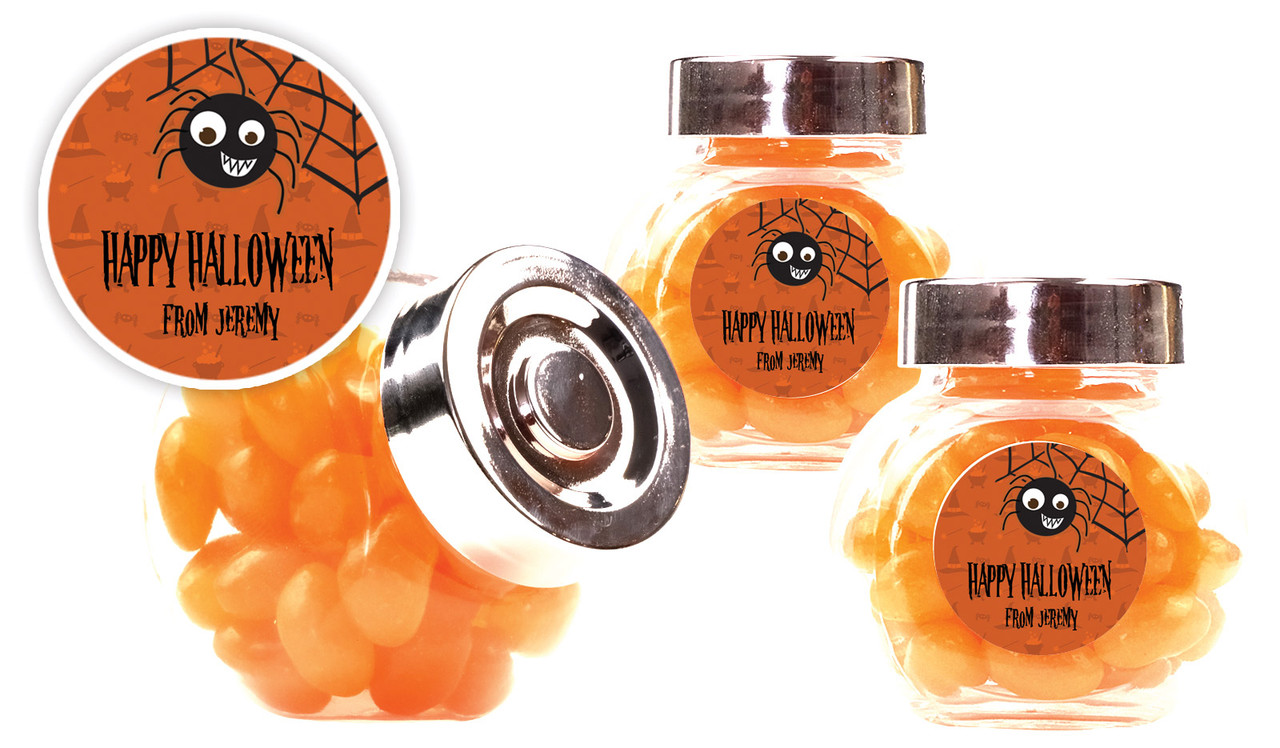 Spider Halloween Personalised Mini Candy Jar