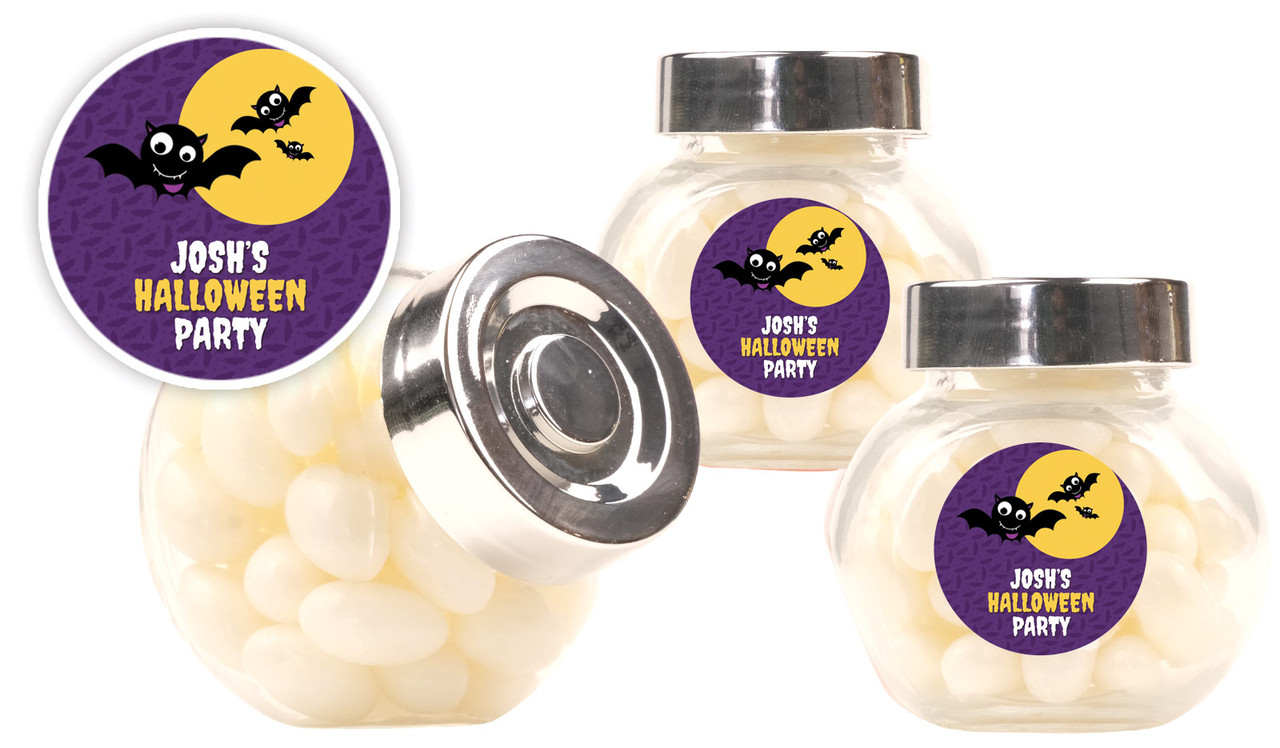 Bat Halloween Personalised Mini Candy Jar