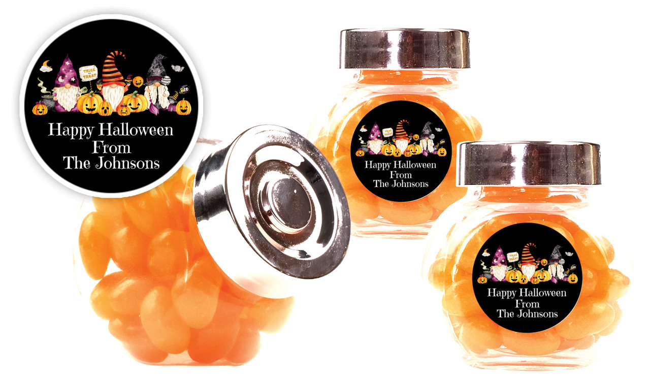 Wizard Gnomes Halloween Personalised Mini Candy Jar