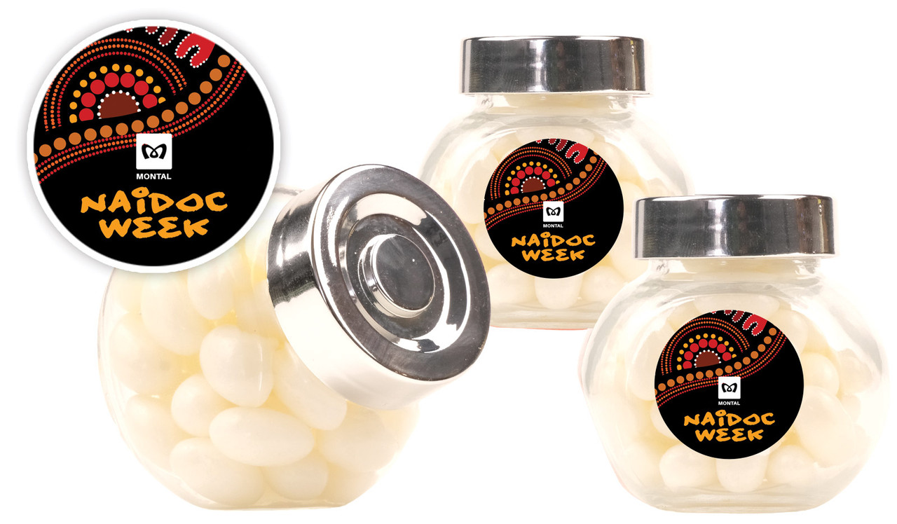 Earth Colours Aboriginal NAIDOC Custom Mini Candy Jar