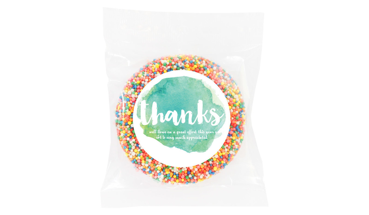 Watercolour Personalised Thank You Chocolate Freckle