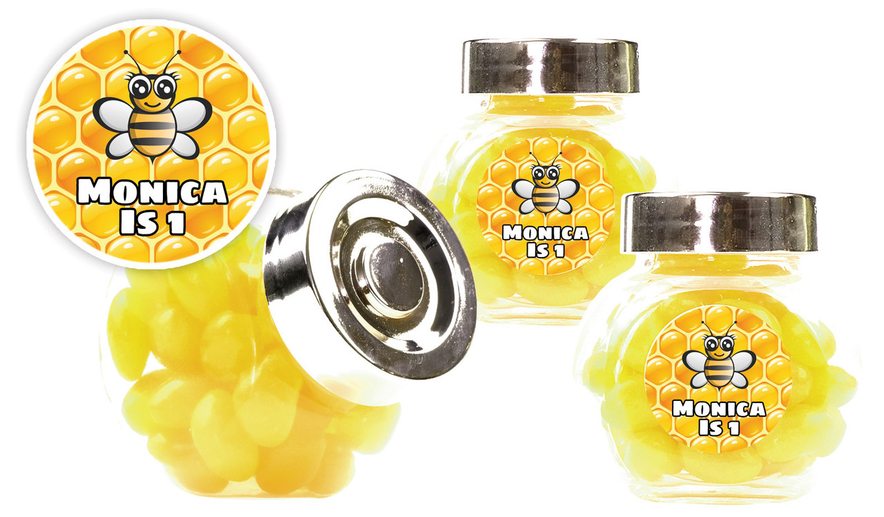 Bumble Bee Kids Party Personalised Mini Candy Jar