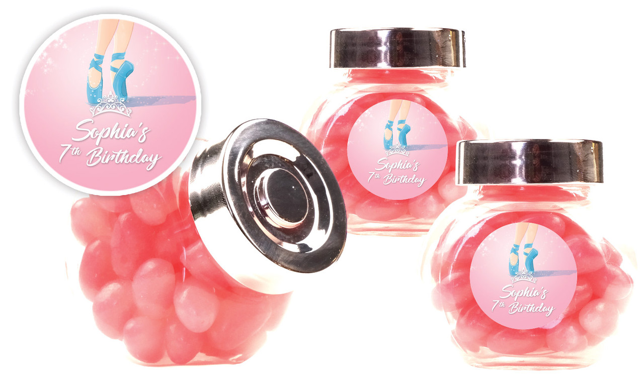 Ballet Kids Party Personalised Mini Candy Jar