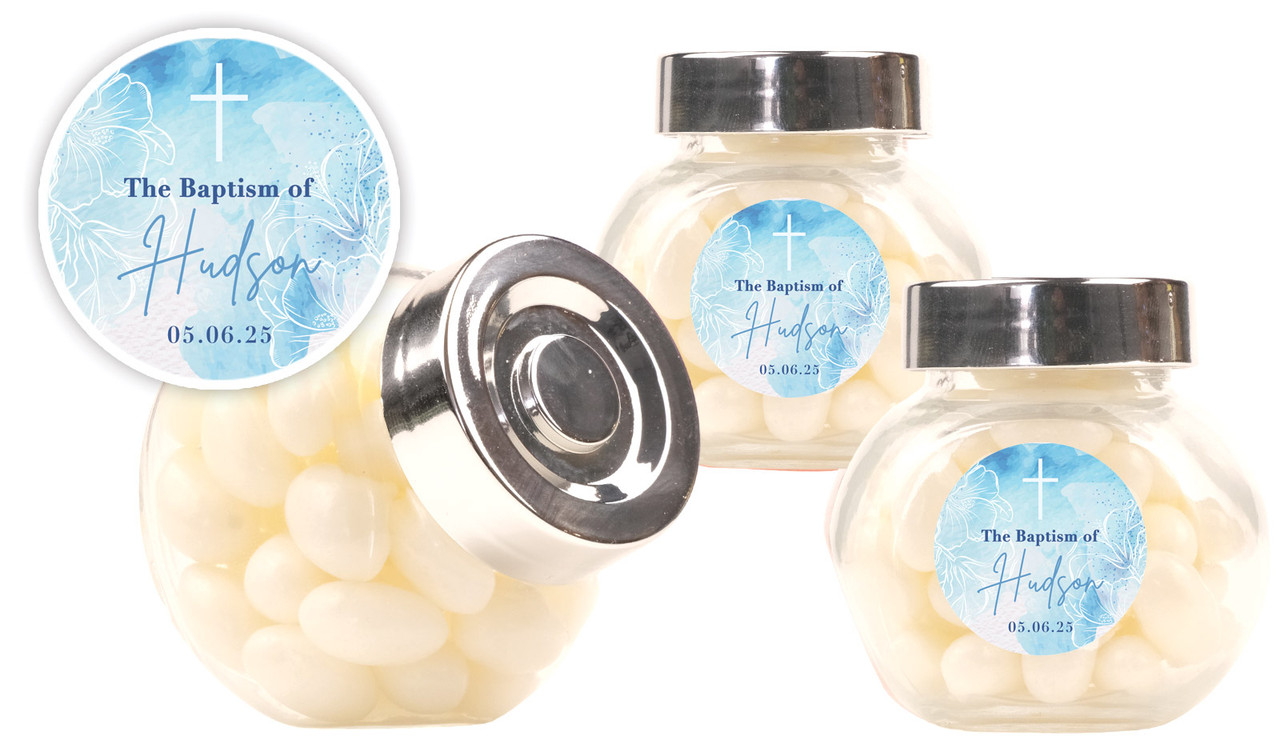 River Run Christening Personalised Mini Candy Jar