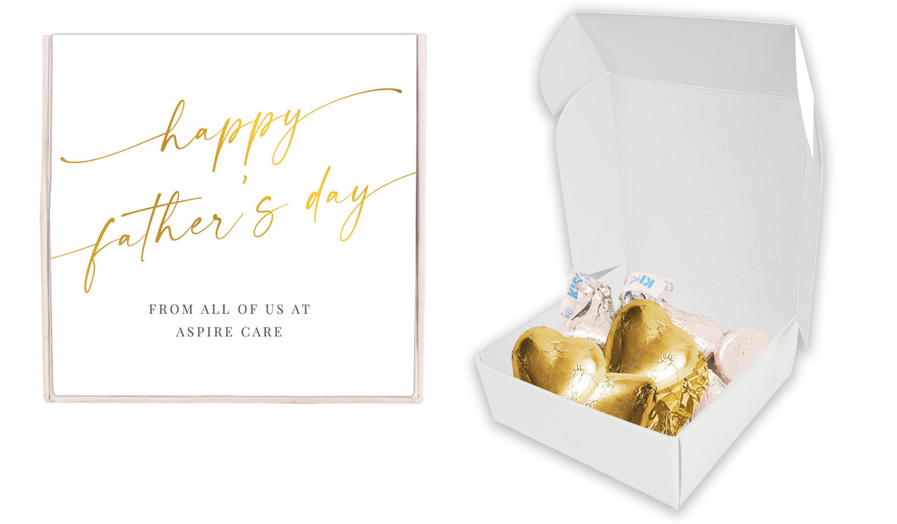 Golden Script Fathers Day Personalised Hugs And Kisses Box