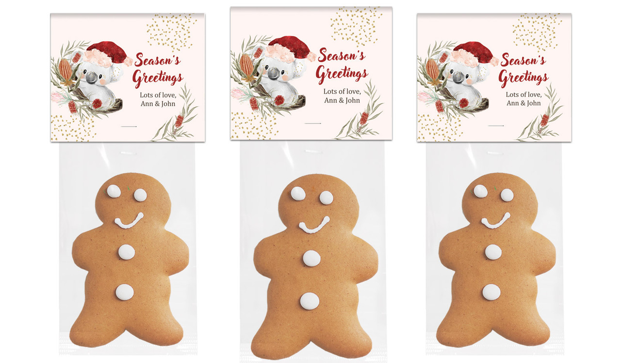 Koala Christmas Gingerbread Man With Custom Topper