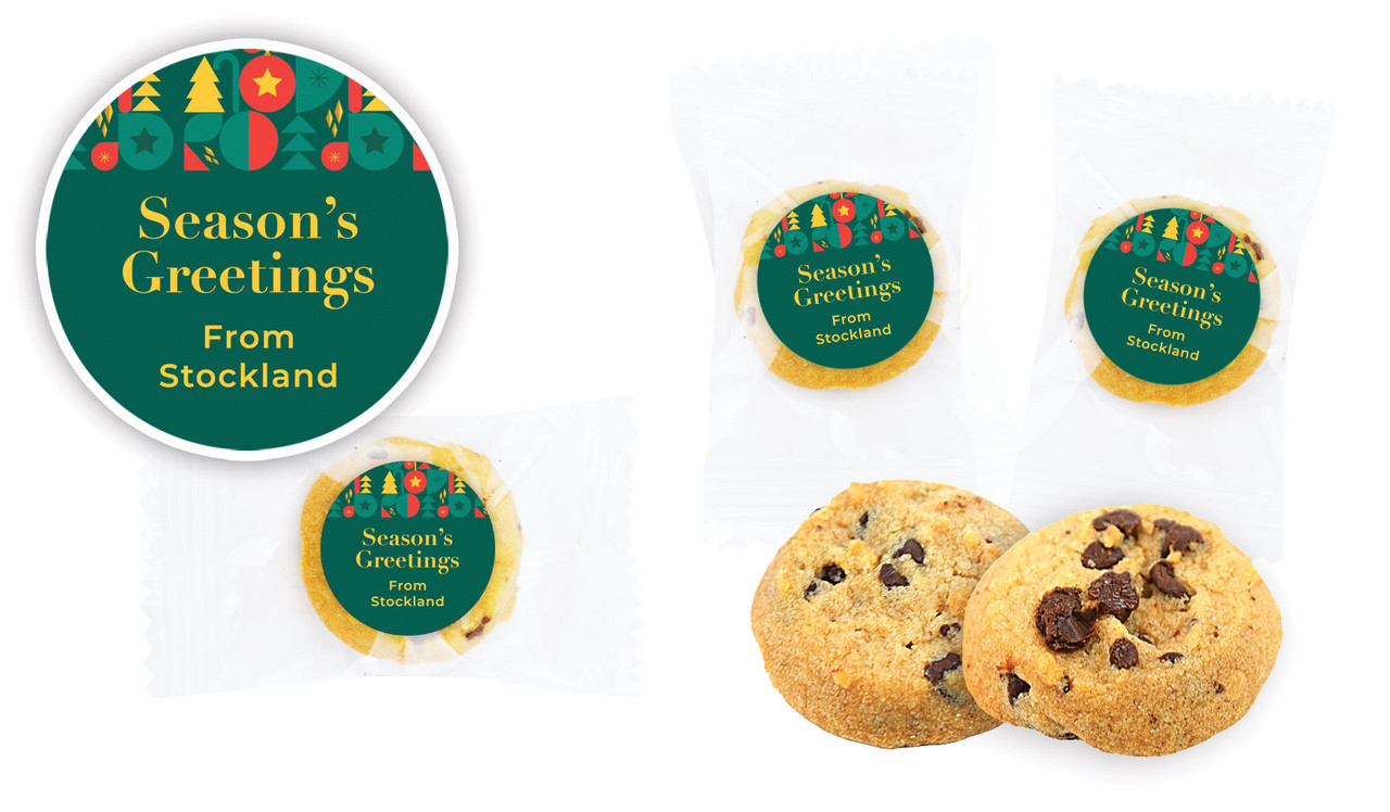 Bright And Merry Christmas Bite-Size Personalised Cookie 5g