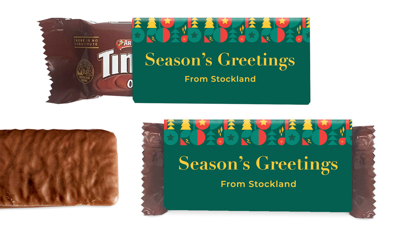 Bright And Merry Christmas Individual TimTam TM (Box Of 150)