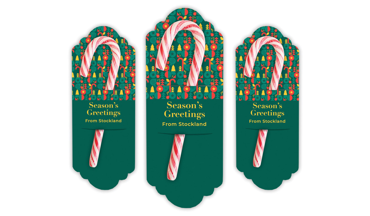 Bright And Merry Christmas Personalised Candy Cane Card