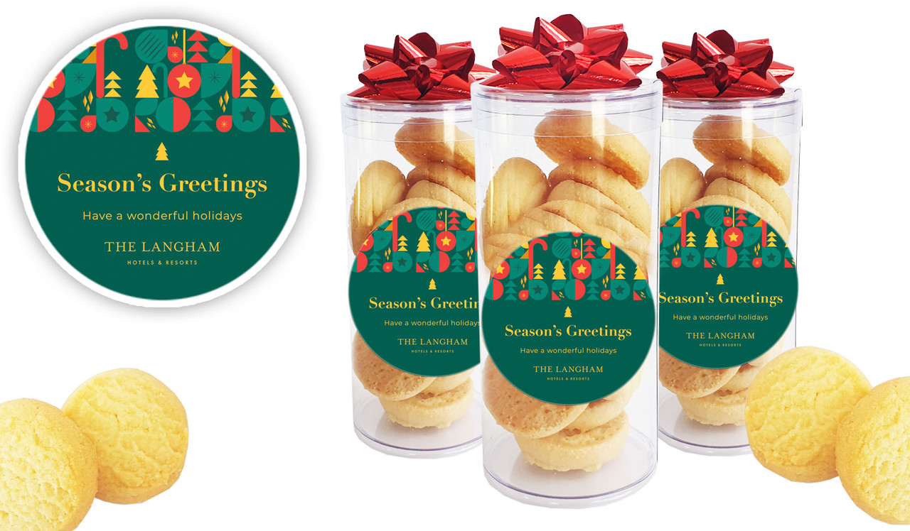 Bright And Merry Personalised Shortbread Cookie Jar