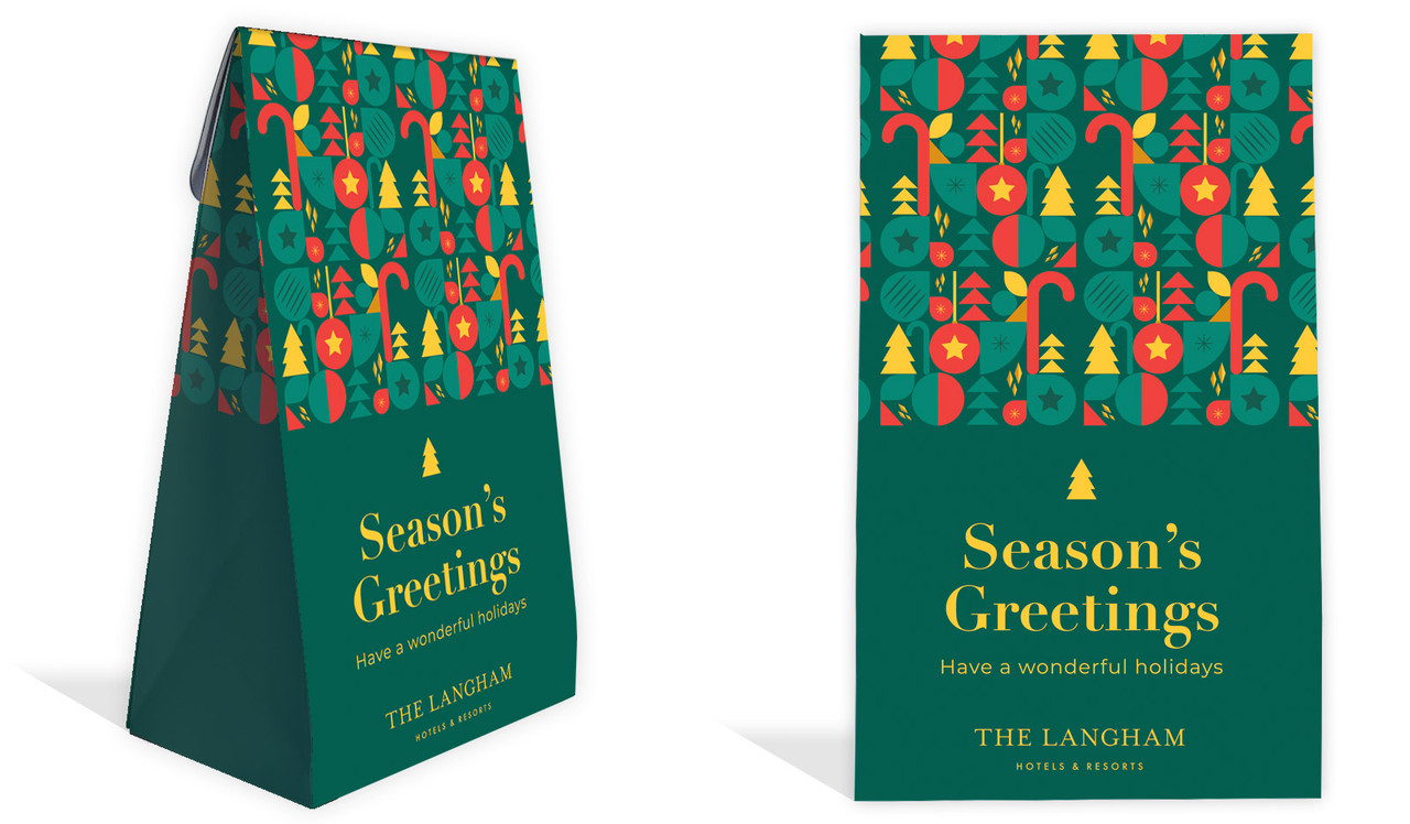Bright And Merry Christmas Personalised Gusset Favour Bag