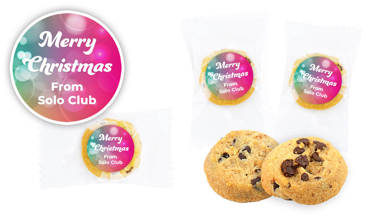 Gleaming Christmas Bite-Size Personalised Cookie 5g