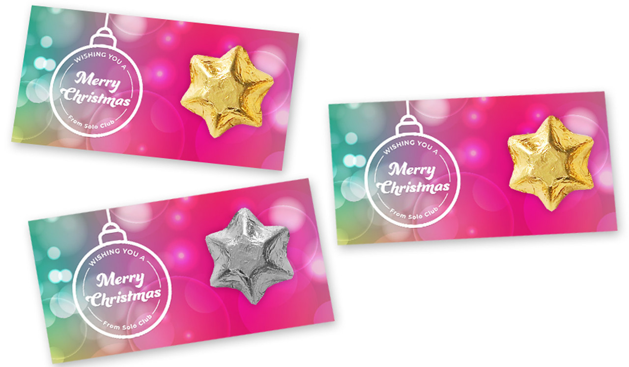 Gleaming Personalised Christmas Star Card