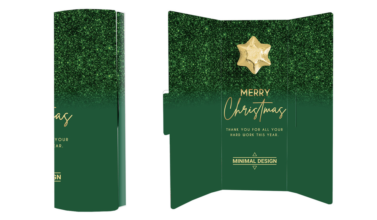 Glitter Christmas Chocolate Greeting Card