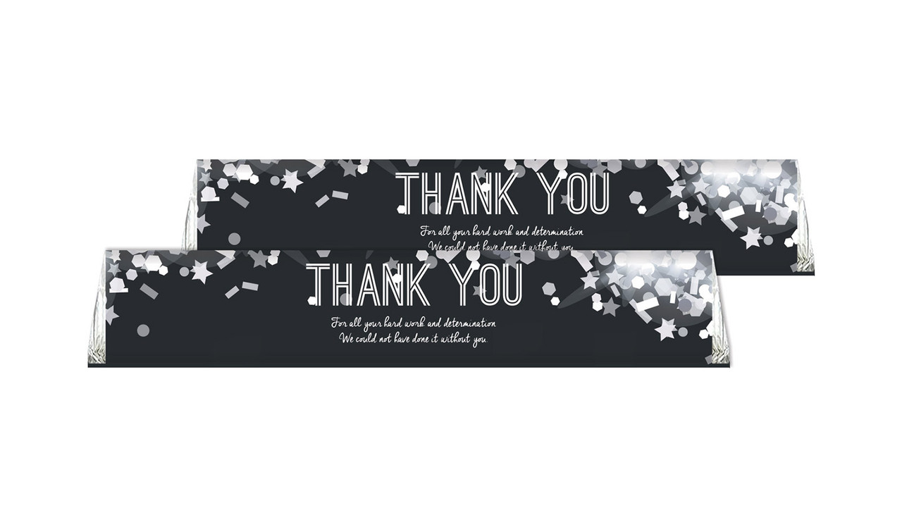 Confetti In Silver Custom Toblerone Thank You Chocolates 50g