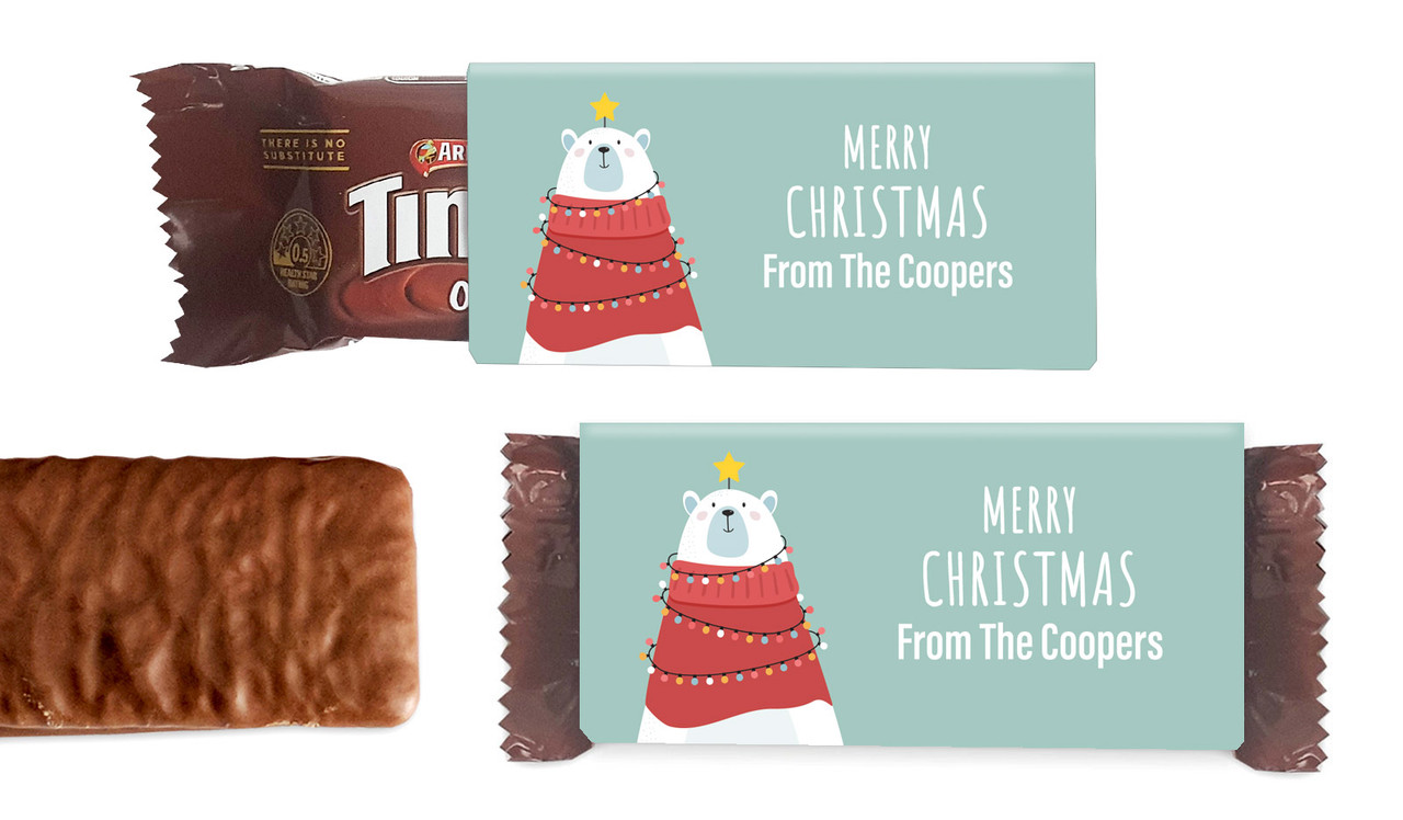 Polar Bear Christmas Individual TimTam TM (Box Of 150)