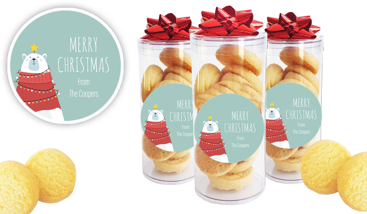 Polar Bear Personalised Shortbread Cookie Jar