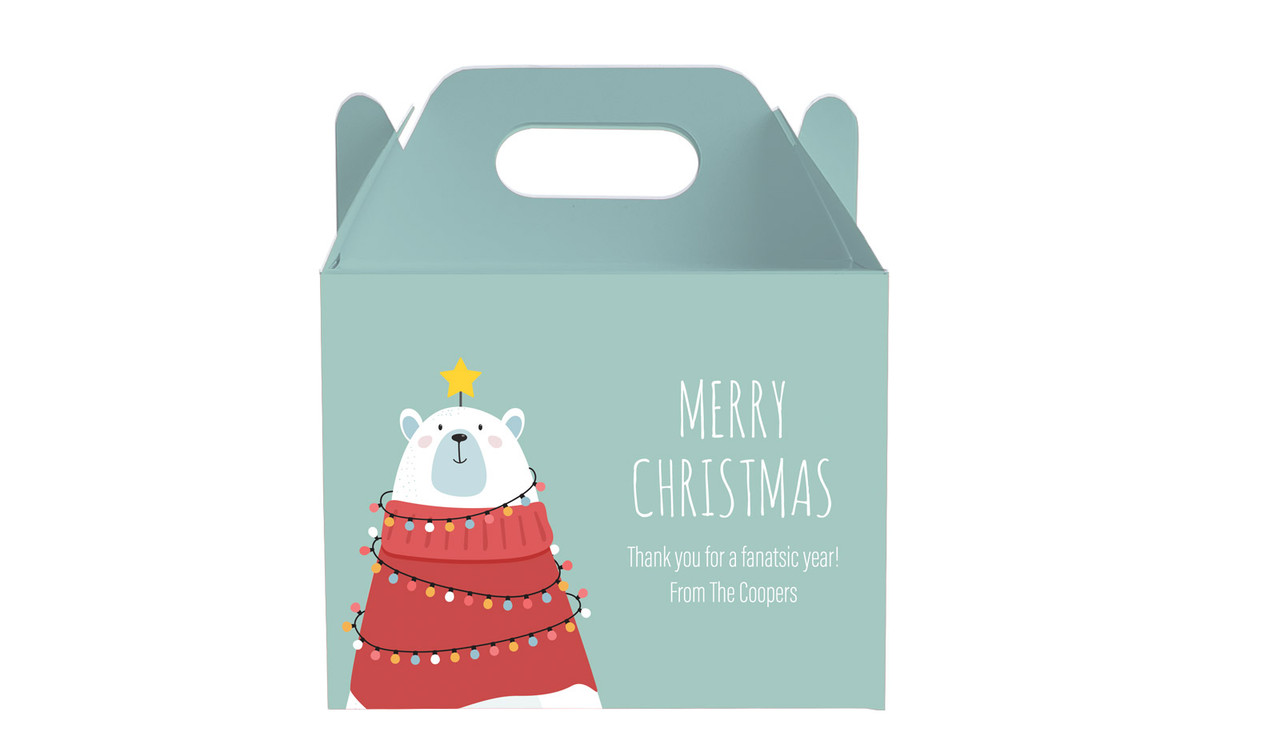 Polar Bear Personalised Gable Favour Box