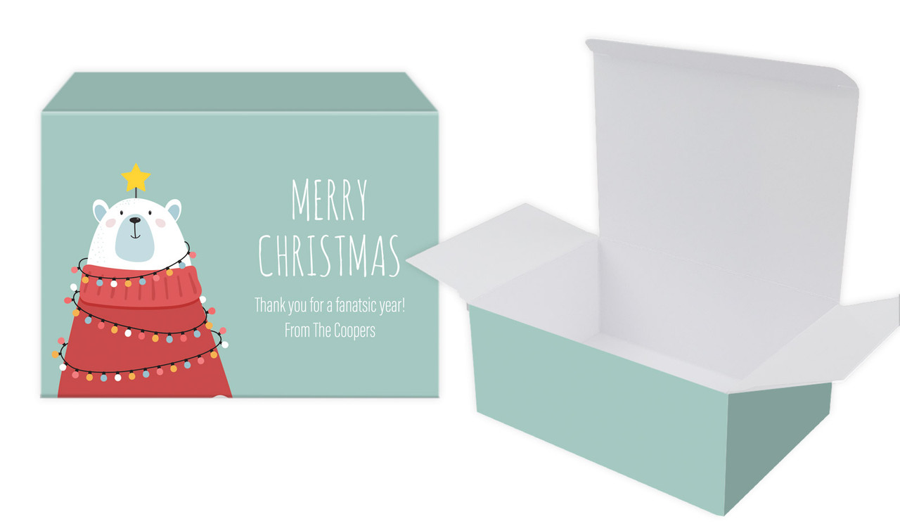 Polar Bear Christmas Personalised Tuck Gift Box