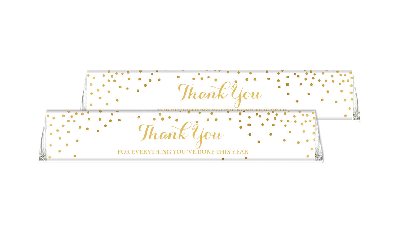 Gold Confetti Custom Toblerone Thank You Chocolates 50g