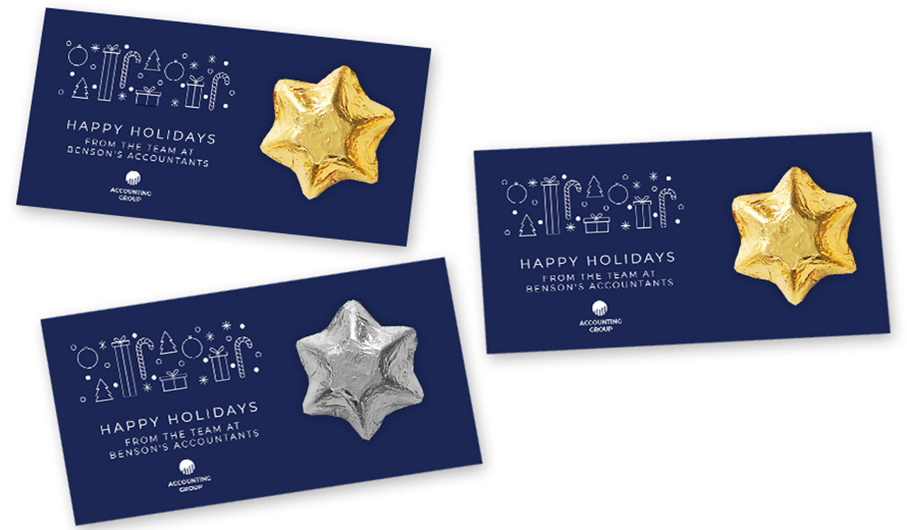Seasonal Shapes Personalised Christmas Star Card
