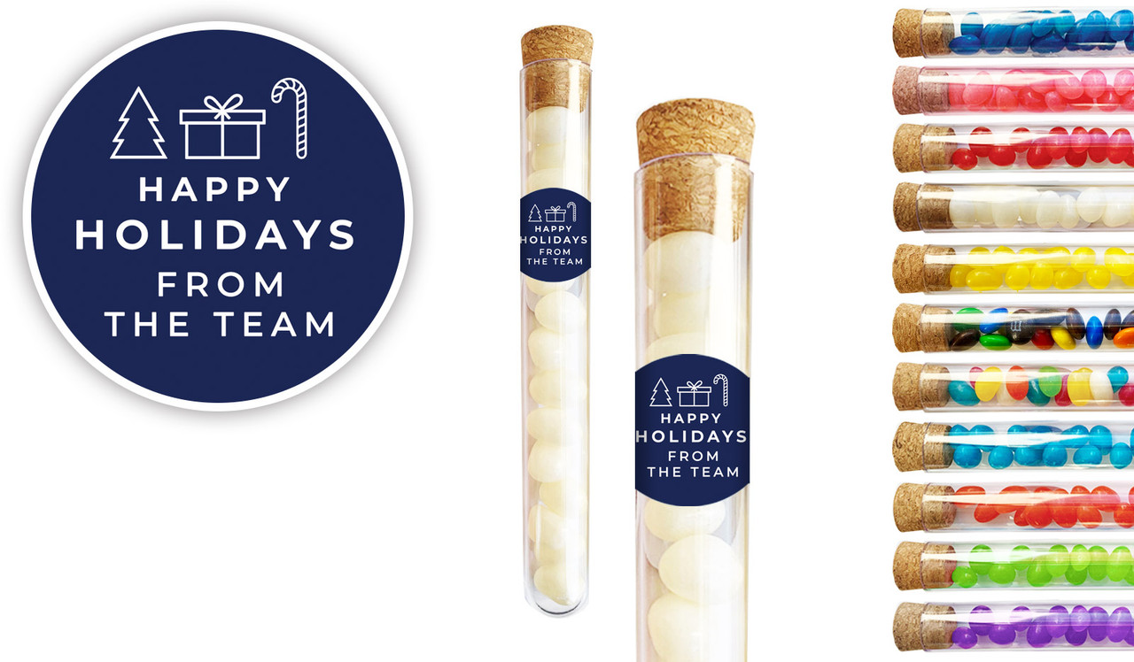 Seasonal Shapes Christmas Personalised Test Tubes