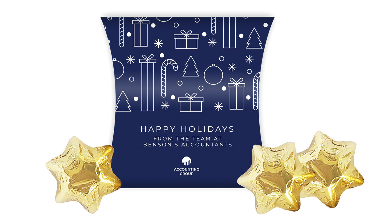 Seasonal Shapes Christmas Personalised Pillow Boxes