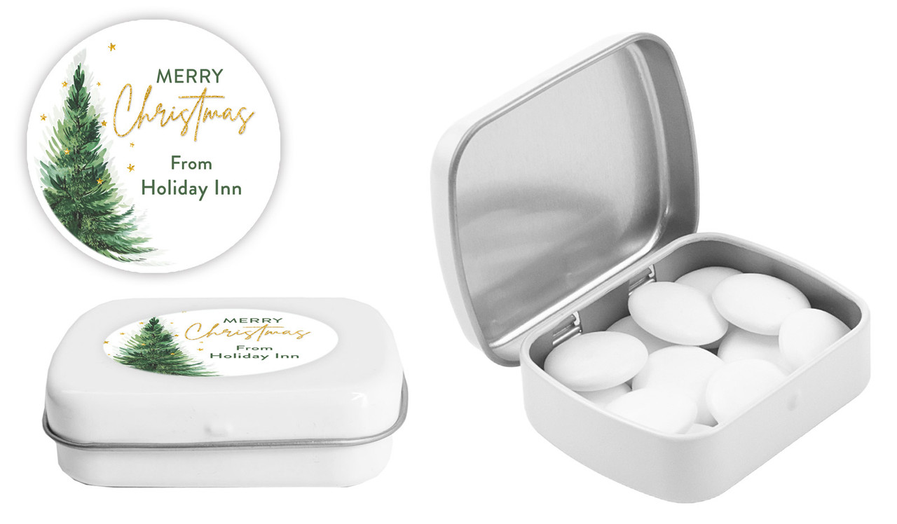 Simple Spruce Christmas  Personalised Mint Tin