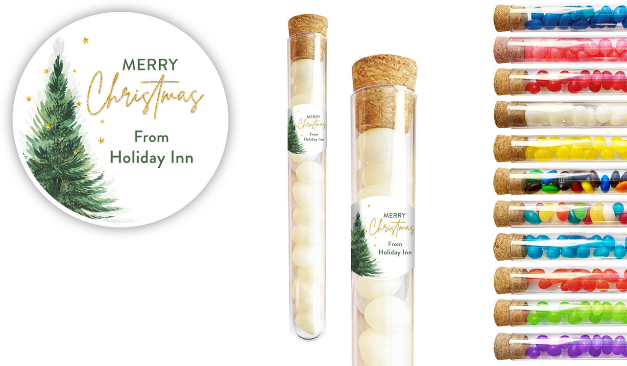 Simple Spruce Christmas Personalised Test Tubes
