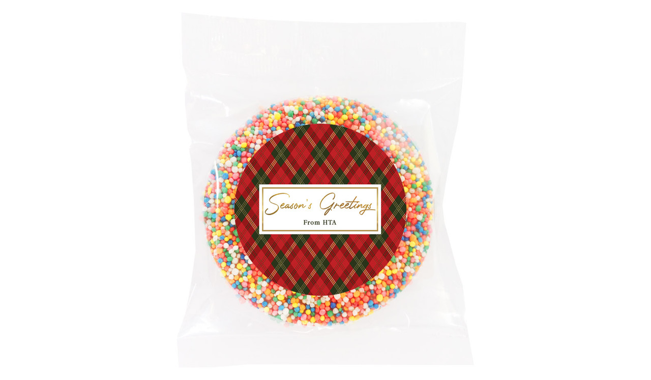 Tartan Christmas Custom Giant Chocolate Freckles